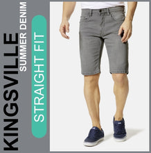 Lade das Bild in den Galerie-Viewer, Hero KINGSVILLE | Steel Grey | STRAIGHT FIT | Bermuda | Summer Denim | Herren