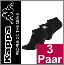 Lade das Bild in den Galerie-Viewer, KAPPA | SNEAKERSOCKEN | 3 Paar | Schwarz | Herren