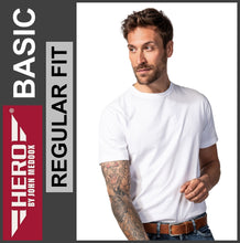 Lade das Bild in den Galerie-Viewer, HERO BASIC | T-Shirt | Round-Neck | White | Regular Fit | HERREN