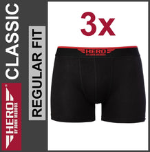 Lade das Bild in den Galerie-Viewer, HERO BASIC | Boxershorts | Classic Retro Pants | Black | Herren