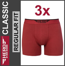 Lade das Bild in den Galerie-Viewer, HERO BASIC | Boxershorts | Classic Retro Pants | Burnt Red | Herren