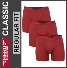 Lade das Bild in den Galerie-Viewer, HERO BASIC | Boxershorts | Classic Retro Pants | Burnt Red | Herren