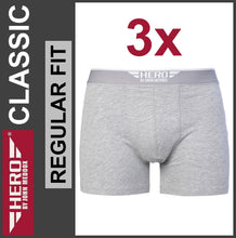 Lade das Bild in den Galerie-Viewer, HERO BASIC | Boxershorts | Classic Retro Pants | Light Grey Melange | Herren