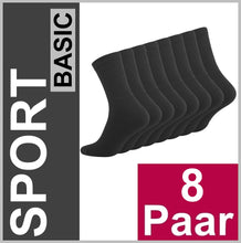 Lade das Bild in den Galerie-Viewer, UNIVERSAL | SOCKEN | Freizeit | SPORT | Schwarz | Herren | 8 Paar