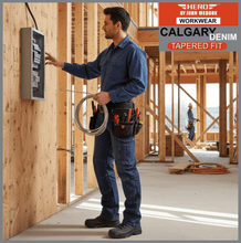 Lade das Bild in den Galerie-Viewer, HERO Workwear | CALGARY | Cargo Denim | Indigo Wash | Tapered Fit | HERREN