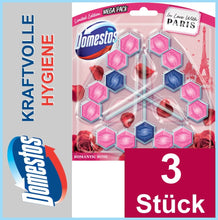 Lade das Bild in den Galerie-Viewer, DOMESTOS | Power 5 | WC-Spender | Romantic Rose | 3 x 55 Gramm