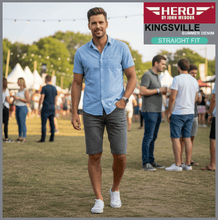 Lade das Bild in den Galerie-Viewer, Hero KINGSVILLE | Graphite Grey | STRAIGHT FIT | Bermuda | Summer Denim | Herren | vor Sommerfest