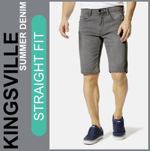 Lade das Bild in den Galerie-Viewer, Hero KINGSVILLE | Grey Denim | STRAIGHT FIT | Bermuda | Summer Denim | Herren | Frontansicht