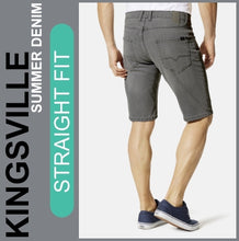 Lade das Bild in den Galerie-Viewer, Hero KINGSVILLE | Grey Denim | STRAIGHT FIT | Bermuda | Summer Denim | Herren | Rückansicht