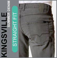 Lade das Bild in den Galerie-Viewer, Hero KINGSVILLE | Grey Denim | STRAIGHT FIT | Bermuda | Summer Denim | Herren | Rückansicht Gesäß