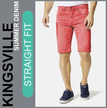 Lade das Bild in den Galerie-Viewer, Hero KINGSVILLE | Red Wash | STRAIGHT FIT | Bermuda | Summer Denim | Herren | Frontansicht