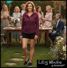 Lade das Bild in den Galerie-Viewer, LILY WHITE by Acconda | Purple | Feinstrick | Jacke | DAMEN