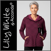 Lade das Bild in den Galerie-Viewer, LILY WHITE by Acconda | Purple | Feinstrick | Jacke | DAMEN