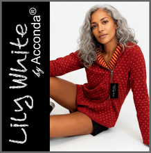 Lade das Bild in den Galerie-Viewer, LILY WHITE by Acconda | Orange Rot | Feinstrick | Jacke | DAMEN