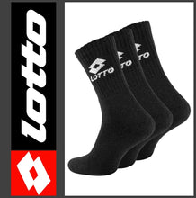 Lade das Bild in den Galerie-Viewer, LOTTO | 3 Paar | SPORTSOCKEN | Sport | Tennis | Freizeit | Business | Schwarz | Herren