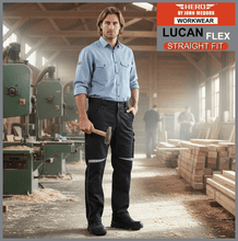 Lade das Bild in den Galerie-Viewer, HERO Workwear | LUCAN | Cargo Flex | Black | Straight Fit | HERREN