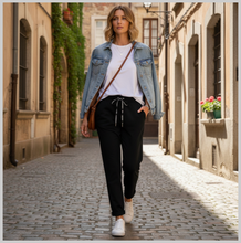 Lade das Bild in den Galerie-Viewer, PAPERBAG-HOSE | BLACK | DAMEN