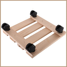 Lade das Bild in den Galerie-Viewer, PFLANZENROLLER | 2 Stück | Massives Buchenholz | ⦰ 30cm | Quadratisch | Bis 120 Kg