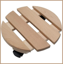 Lade das Bild in den Galerie-Viewer, PFLANZENROLLER | 2 Stück | Massives Buchenholz | ⦰ 30cm | RUND | Bis 120 Kg