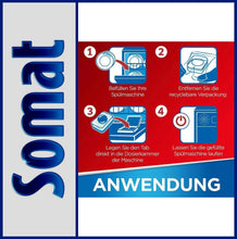 Lade das Bild in den Galerie-Viewer, SOMAT | Spülmaschinentabs | Geschirr-Reiniger | All in 1 Extra | 63 Tabs