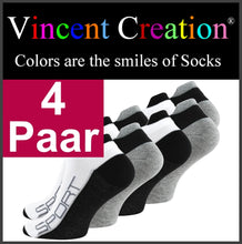 Lade das Bild in den Galerie-Viewer, Vincent Creation | 4 Paar | SNEAKERSSOCKEN | SPORT | FARBMIX | Herren