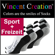Lade das Bild in den Galerie-Viewer, Vincent Creation | 4 Paar | SNEAKERSSOCKEN | SPORT | FARBMIX | Herren