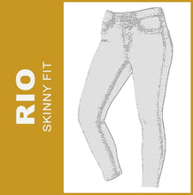 Lade das Bild in den Galerie-Viewer, STOOKER RIO | Blue Aqua | Stretch Jeans | Skinny Fit | Fexxi Move Strass | DAMEN