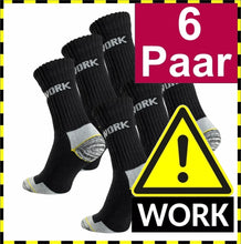 Lade das Bild in den Galerie-Viewer, WORKWEAR | 6 Paar | ARBEITSSOCKEN | Extrem Stabil | Schwarz Grau | Herren