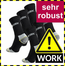 Lade das Bild in den Galerie-Viewer, WORKWEAR | 6 Paar | ARBEITSSOCKEN | Extrem Stabil | Schwarz Grau | Herren