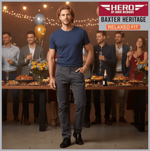 Lade das Bild in den Galerie-Viewer, HERO BAXTER Heritag | Anthra Wash | Stretch Denim | Relaxed Fit | Jeans Hose | HERREN | vor Party