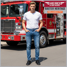 Lade das Bild in den Galerie-Viewer, HERO BAXTER Heritag | blue bleached | Stretch Denim | Relaxed Fit | Jeans Hose | HERREN