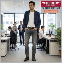 Lade das Bild in den Galerie-Viewer, HERO BAXTER Heritag | grey wash | Stretch Denim | Relaxed Fit | Jeans Hose | HERREN