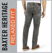 Lade das Bild in den Galerie-Viewer, HERO BAXTER Heritag | grey wash | Stretch Denim | Relaxed Fit | Jeans Hose | HERREN | Rückansicht