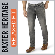 Lade das Bild in den Galerie-Viewer, HERO BAXTER Heritag | grey wash | Stretch Denim | Relaxed Fit | Jeans Hose | HERREN | Frontansicht