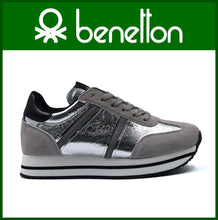 Lade das Bild in den Galerie-Viewer, BENETTON | Sneaker | VEX LAMINATO | Silver Black | DAMEN