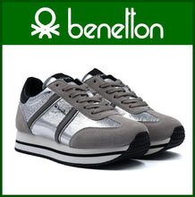 Lade das Bild in den Galerie-Viewer, BENETTON | Sneaker | VEX LAMINATO | Silver Black | DAMEN