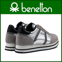 Lade das Bild in den Galerie-Viewer, BENETTON | Sneaker | VEX LAMINATO | Silver Black | DAMEN