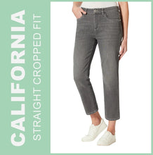 Lade das Bild in den Galerie-Viewer, STOOKER CALIFORNIA | Grey Denim | Stretch Jeans | Straight Fit Cropped | DAMEN | Frontansicht