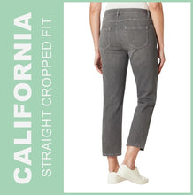 Lade das Bild in den Galerie-Viewer, STOOKER CALIFORNIA | Grey Denim | Stretch Jeans | Straight Fit Cropped | DAMEN | Rückansicht