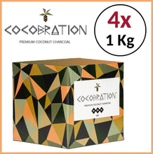 Lade das Bild in den Galerie-Viewer, COCOBRATION | Premium Kokosnuss Kohle | 26mm | BBQ | Shisha | 4x 1Kg
