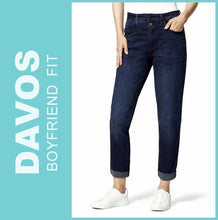 Lade das Bild in den Galerie-Viewer, STOOKER DAVOS | Blue Black Used | Stretch Jeans | Boyfriend Slim Fit | DAMEN | Frontansicht