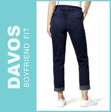 Lade das Bild in den Galerie-Viewer, STOOKER DAVOS | Blue Black Used | Stretch Jeans | Boyfriend Slim Fit | DAMEN | Rückansicht