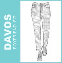 Lade das Bild in den Galerie-Viewer, STOOKER DAVOS | Stretch Jeans | Boyfriend Slim Fit | DAMEN | Gitter-Modell