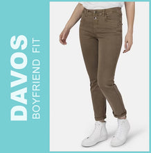 Lade das Bild in den Galerie-Viewer, STOOKER DAVOS | Shitake | Stretch Jeans | Boyfriend Slim Fit | DAMEN | Frontansicht