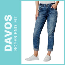 Lade das Bild in den Galerie-Viewer, STOOKER DAVOS | Heavy Used Blue | Stretch Jeans | Boyfriend Slim Fit | DAMEN | Frontansicht