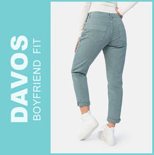 Lade das Bild in den Galerie-Viewer, STOOKER DAVOS | Green Frost Wash | Stretch Jeans | Boyfriend Slim Fit | DAMEN | Rückansicht