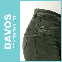Lade das Bild in den Galerie-Viewer, STOOKER DAVOS | Green Wash | Stretch Jeans | Boyfriend Slim Fit | DAMEN | Frontansicht Hüfte