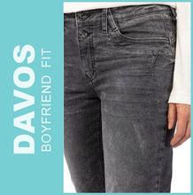 Lade das Bild in den Galerie-Viewer, STOOKER DAVOS | Grey Denim Random | Stretch Jeans | Boyfriend Slim Fit | DAMEN | Frontansicht Hüfte