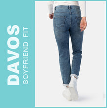 Lade das Bild in den Galerie-Viewer, STOOKER DAVOS | Midblue Used | Stretch Jeans | Boyfriend Slim Fit | DAMEN | Rückansicht