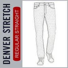 Lade das Bild in den Galerie-Viewer, HERO DENVER | Stretch Denim | Straight Fit | Jeans Hose | HERREN | Gitter-Modell